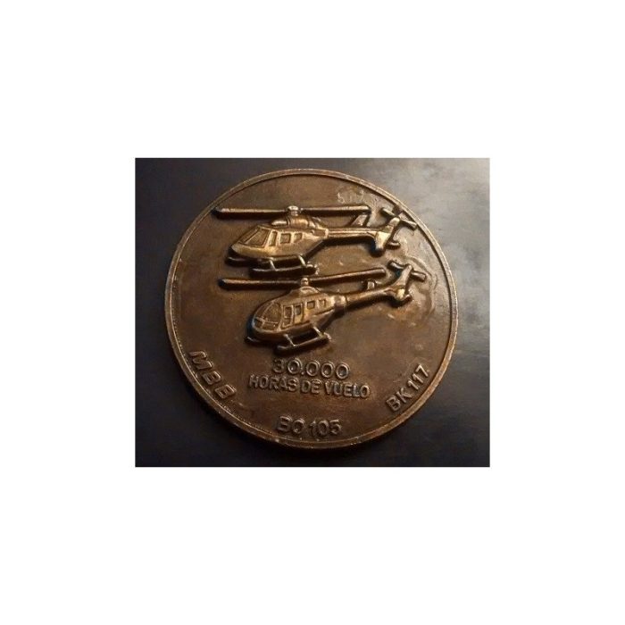 MEDALLA/MONEDA 30.000 HORAS DE VUELOS HELICOPTEROS MBB GUARDIA CIVIL ESPAÑA