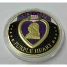 MEDALLA-MONEDA (COIN) CORAZON PURPURA U.S.A.