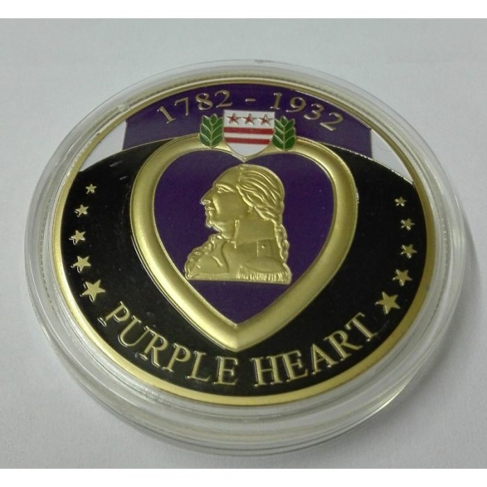 MEDALLA-MONEDA (COIN) CORAZON PURPURA U.S.A.