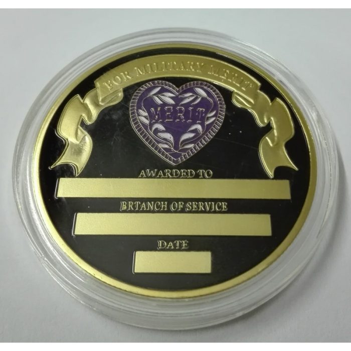 MEDALLA-MONEDA (COIN) CORAZON PURPURA U.S.A.