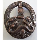 REPLICA PIOCHA ANTIPARTISANOS BRONCE,ALEMANIA 2a GUERRA MUNDIAL