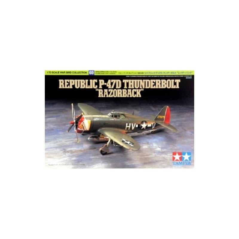 Cod.tam60769 REPUBLIC P-47D THUNDERBOLT «RAZORBACK» Esc.1/72