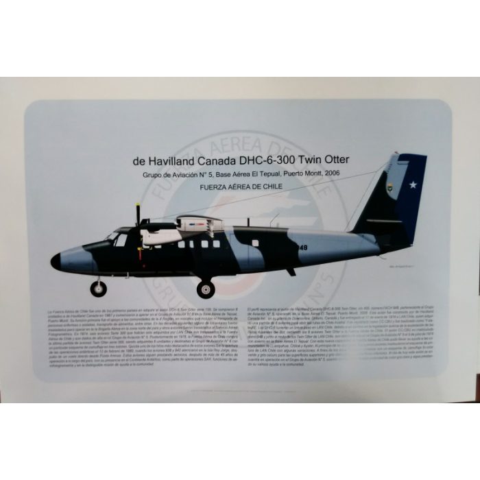 PERFIL DE HAVILLAND CANADA DHC-6-300 TWIN OTTER GRUPO DE AVIACION N°5, FUERZA AEREA DE CHILE