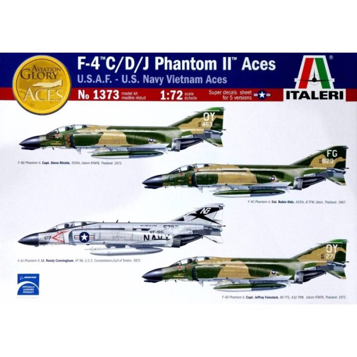 Cod.ita1373 F-4C/D/J PHANTOM II ACES Esc.1/72 Cod.ita1373 F-4C/D/J PHANTOM II ACES Esc.1/72