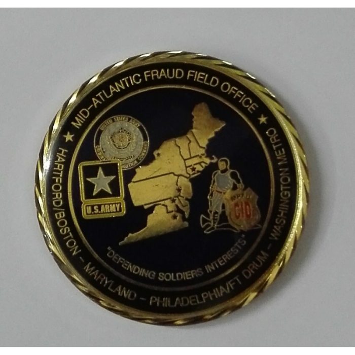 MEDALLA/MONEDA COMANDO INVESTIGACION CRIMINAL EJERCITO DE ESTADOS UNIDOS
