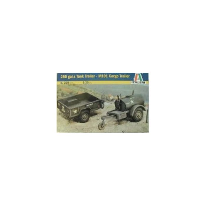 Cod.ita229 250 GAL. TANK TRAILER M101 CARGO TRAILER Esc.1/35 Cod.ita229 250 GAL. TANK TRAILER M101 CARGO TRAILER Esc.1/35
