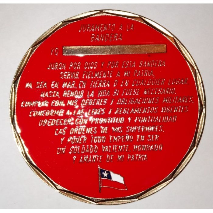 MEDALLA/MONEDA EJERCITO DE CHILE ,JURAMENTO A LA BANDERA CON