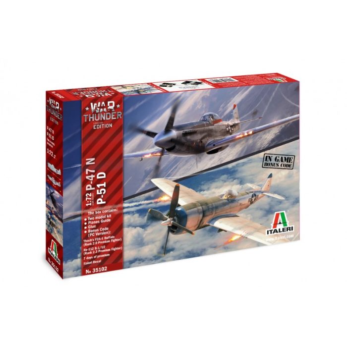 Cod.ita35102 WAR THUNDER P-47N THUNDERBOLT Y P-51D MUSTANG Esc.1/72