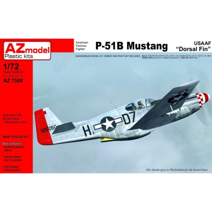 Cod.azm7588 N.A. P-51B MUSTANG USAAF "DORSAL FIN" Esc.1/72 Cod.azm7588 N.A. P-51B MUSTANG USAAF "DORSAL FIN" Esc.1/72