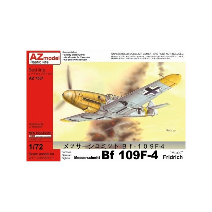 Cod.azm7531 MESSERSCHMITT BF-109F-4 "ACES" FRIDRICH Esc.1/72 Cod.azm7531 MESSERSCHMITT BF-109F-4 "ACES" FRIDRICH Esc.1/72