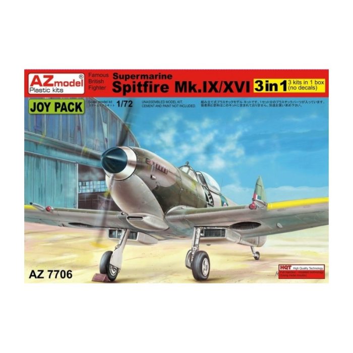 Cod.azm7706 SUPERMARINE SPITFIRE MK.9/16 JOY PACK 3 EN 1 Esc,1/72 Cod.azm7706 SUPERMARINE SPITFIRE MK.9/16 JOY PACK 3 EN 1 Esc,1/72