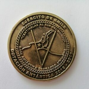 MEDALLA/MONEDA DOTACION ANTARTICA 2016-2017. EJERCITO DE CHILE