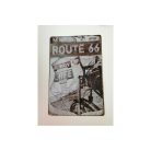 PLACA METALICA PUBLICITARIA ROUTE 66