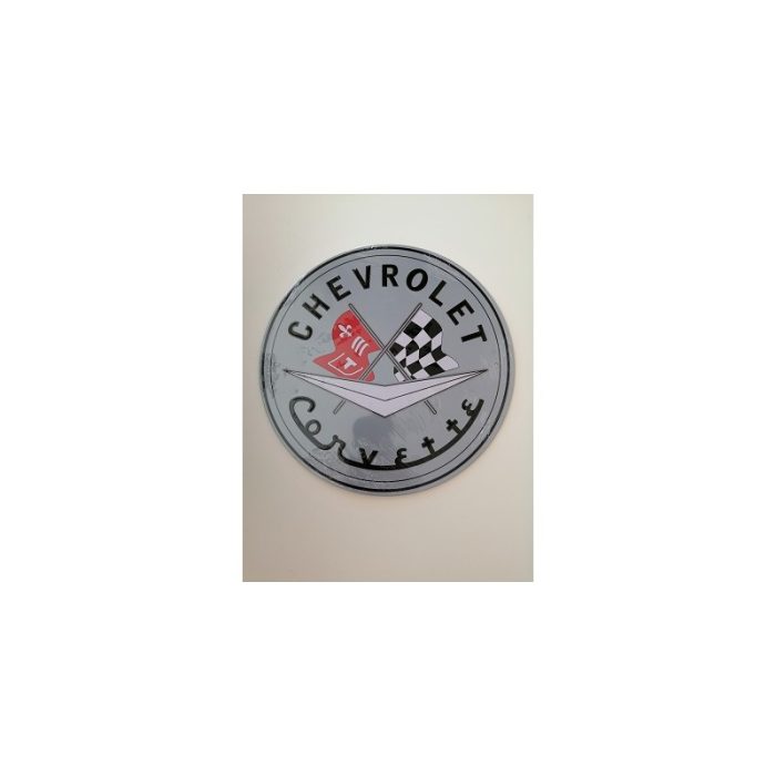 PLACA METALICA PUBLICITARIA CHEVROLET CORVETTE PLACA METALICA PUBLICITARIA CHEVROLET CORVETTE