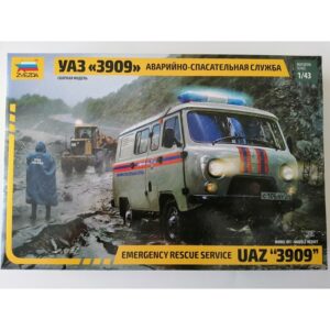 COD.ZVZ43002 EMERGENCY RESCUE SERVICE UAZ "3909". ESC 1/43
