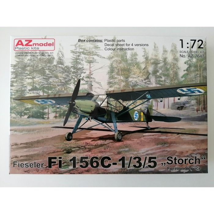 COD.AZM7647 FIESELER FI 156C-1/3/5 "STORCH". ESC 1/72 COD.AZM7647 FIESELER FI 156C-1/3/5 "STORCH". ESC 1/72