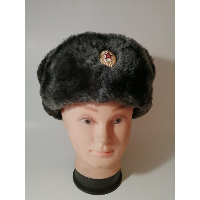 SHAPKA PIEL SINTETICA COLOR GRIS EX UNION SOVIETICA